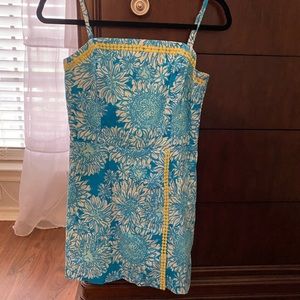 Lilly Pulitzer Blue Sunflower Dress